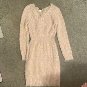 Blush sweater dress